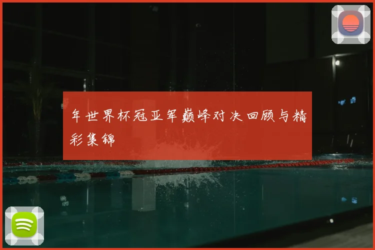 年世界杯冠亚军巅峰对决回顾与精彩集锦